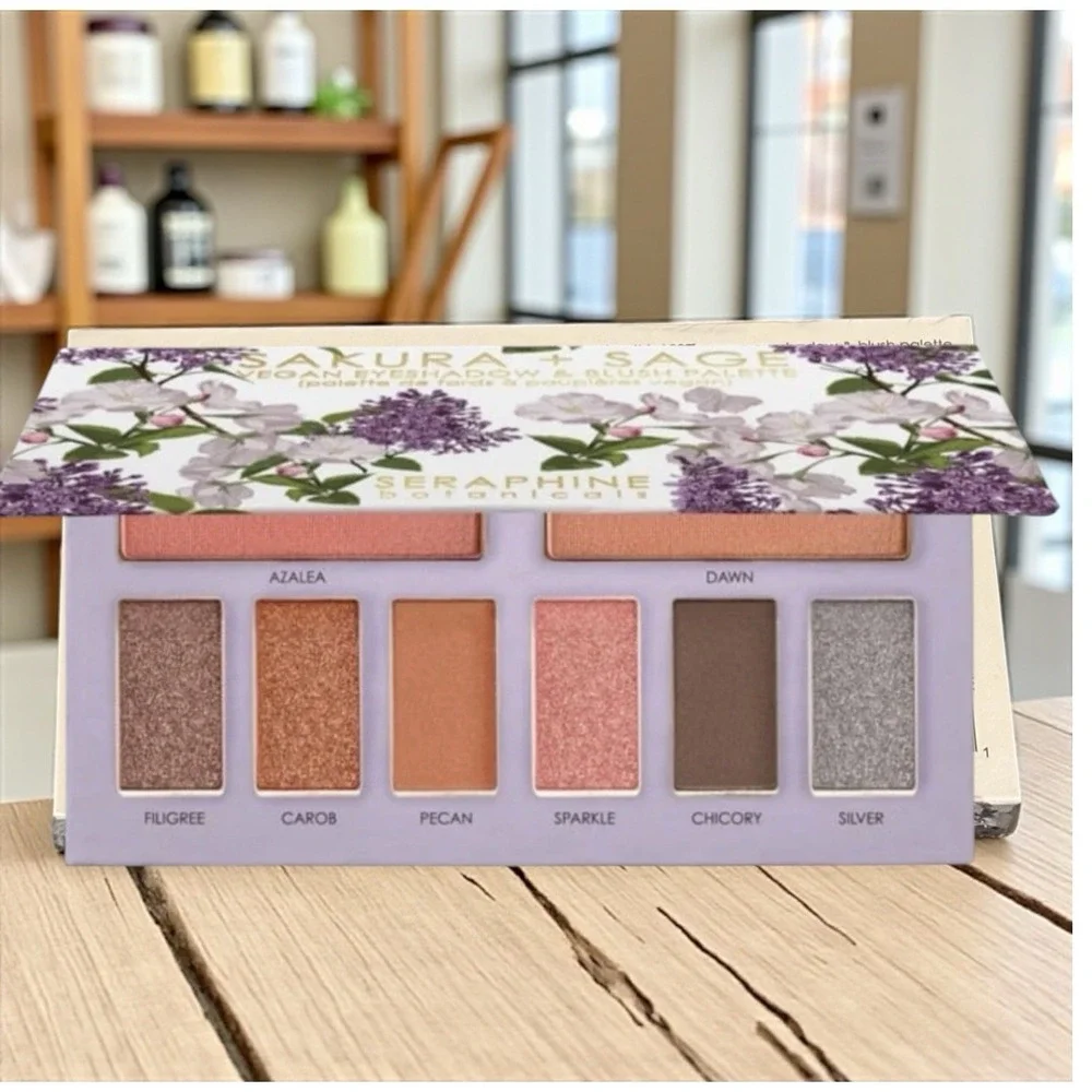 Seraphine Botanicals Sakura + Sage Vegan Eyeshadow‎ & Blush New Sealed